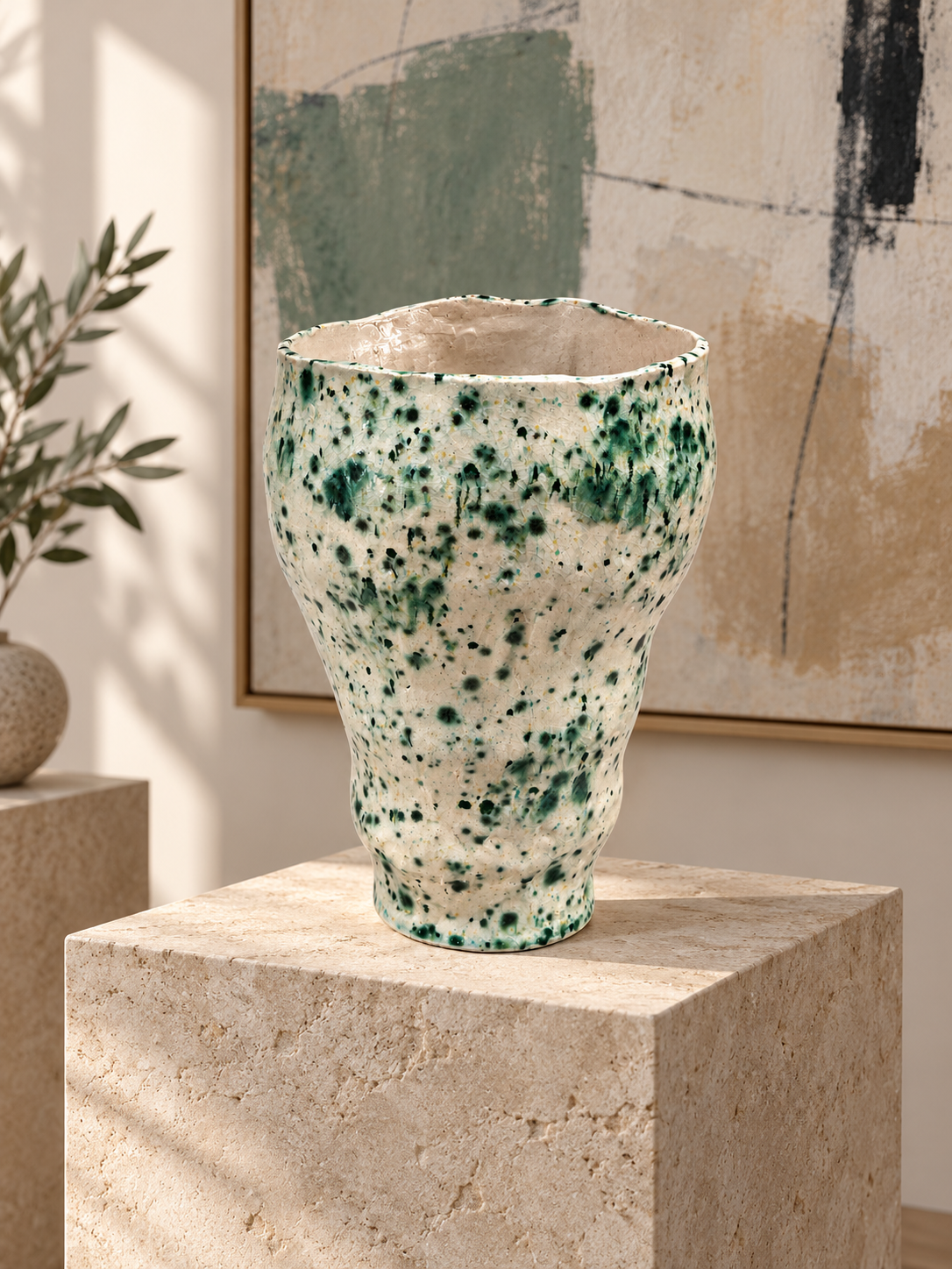 Vaso alto ELEMENTS | pezzo unico bianco