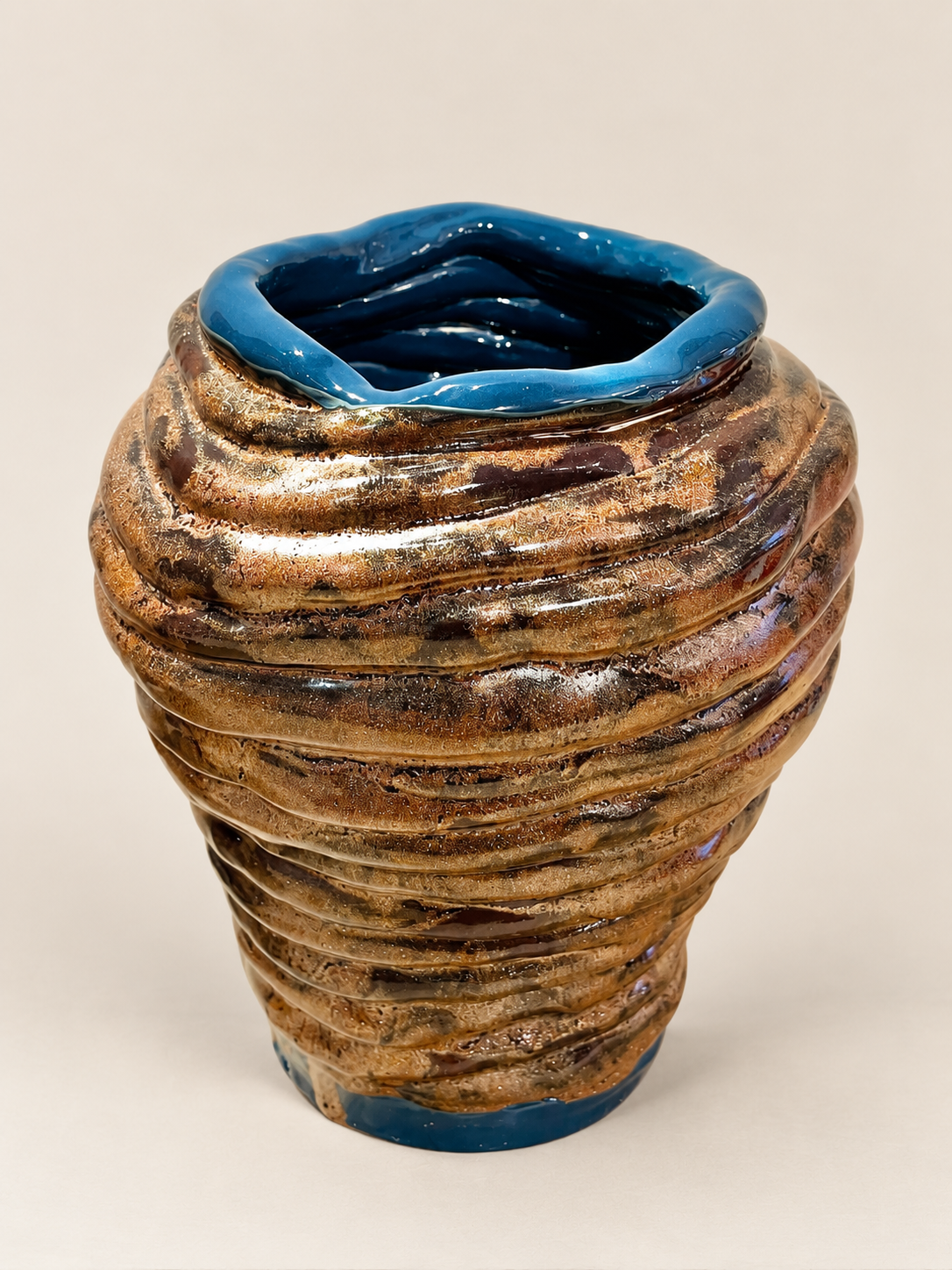 Vaso TERRA Petrolio scuro | pezzo unico